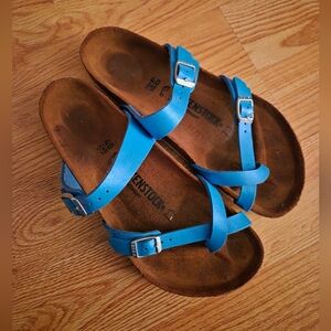 Birkenstock Blue Cross-Strap Sandals